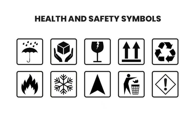 3rd category symbols to indicate health and safety