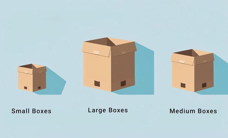 a look into cardboard box