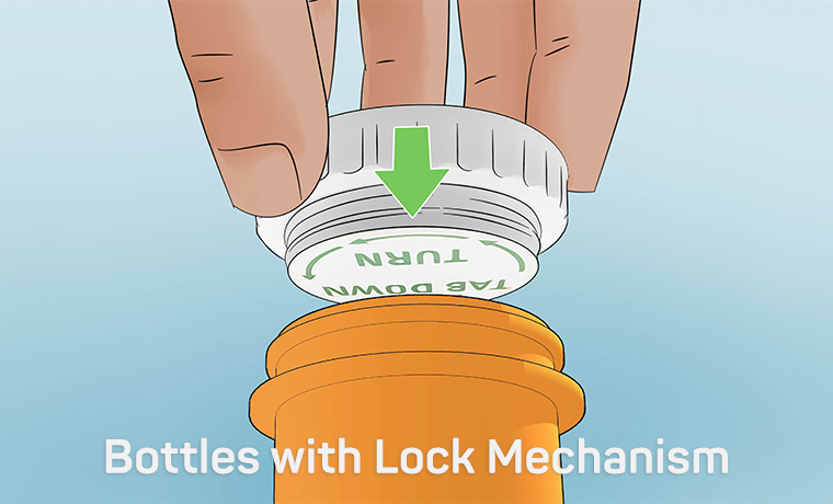 Bottles With Lock Mechanism