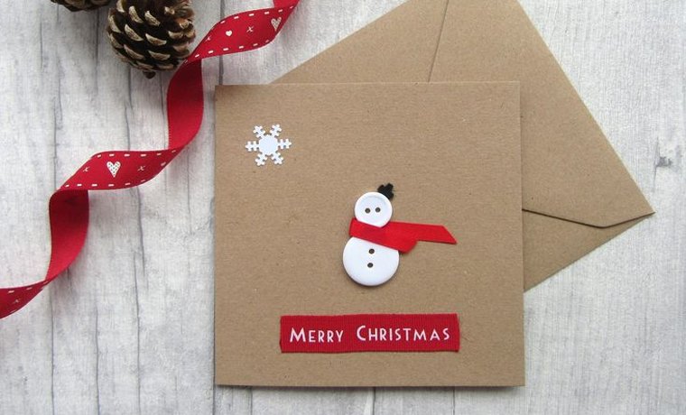 button snowman card