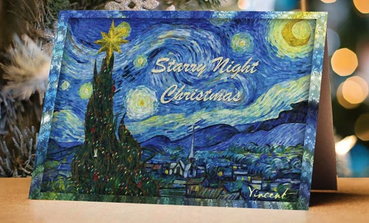 glitter painted starry night