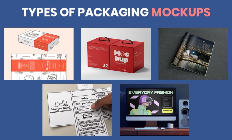 types of packaging mockups