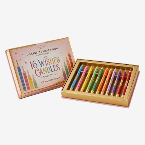 birthday 16 wishes candles box