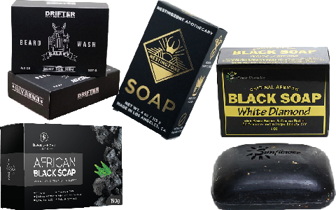 black eco-friendly soap boxes