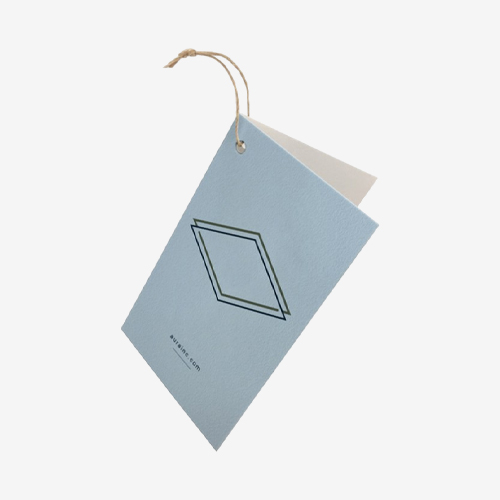 custom folded hang tags