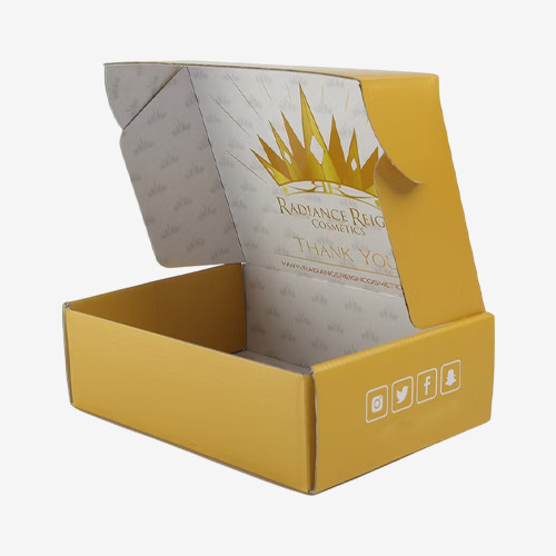 custom mailer boxes with gold foil