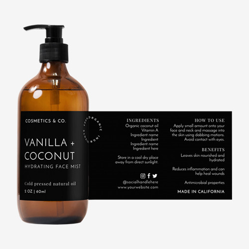 custom spray bottle labels