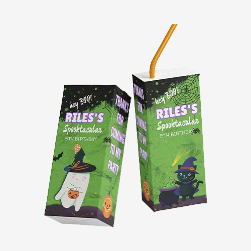 diy halloween juice boxes