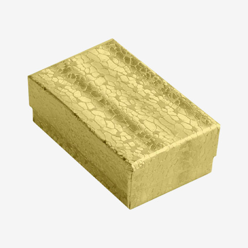 large mailer box with gold foil