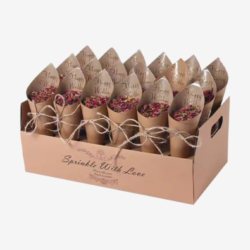 printed paper cone boxes with logos