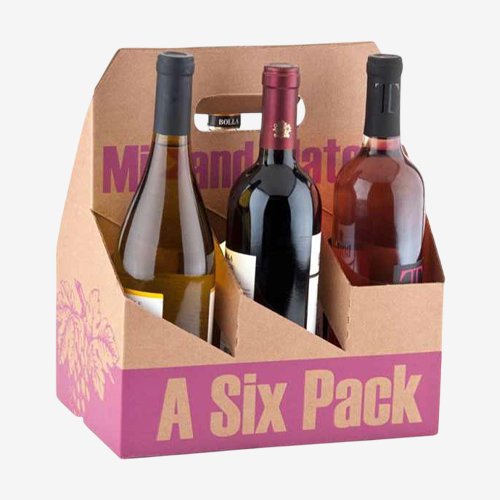six pack bottle cardboard carrier
